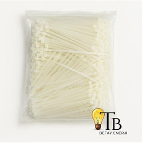 Resim Gwest Kablo Bağı 100x2.5 Mm 1.000 Adet Plastik Kelepçe Standart Nylon 66 1000 Adet Beyaz 