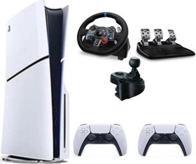 Resim Playstation 5 Slim Cd'li Edition + 2. Dualsense + G29 Driving Force Yarış Direksiyonu + Shifter 