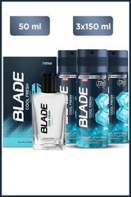 Resim Blade Cool Fresh Edt Erkek Parfüm 70 ml & Deodorant 3x150 ml 