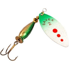 Resim Turna Levrek Alabalık Döner Olta Kaşık - Alp Long - Yeşil/kırmızı - No:2/16gr 