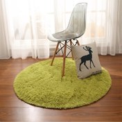 Resim 1 adet Yumuşak Püsküllü Yuvarlak Halı, Kaymaz Yıkabilir Polyester Lif, Geometrik Desen, Makine Yapımı Örgü Halı, Oturma Odası, Yatak Odası, Oyun Odası, Yurt, Koltuk, Genç Odası Dekoru, 450gsm, 4.5cm Kalınlık 