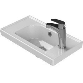 Resim Seramik Cerastyle Frame Mini 50 cm Etajerli Lavabo 