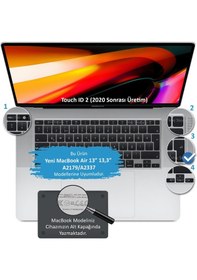 Resim Laptop Apple Uyumlu MacBook Air 13inc Klavye Koruyucu A2179 A2337 Türkçe Baskı 