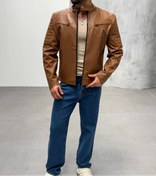 Resim SCSARVİN Göğüs Çift Cepli Omuz Nervurlu Deri Ceket 