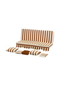 Resim Salıncak Minder Takımı 3 Kişilik Süngerli - Kahve/krem Kahverengi Krem 