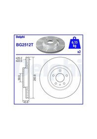 Resim Fiat Doblo 1.4 2010-2018 Delphi Ön Disk 284mm 2 Adet 
