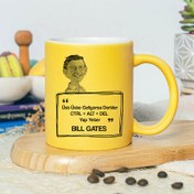 Resim Esprili Bill Gates Sarı Kupa Bardak 