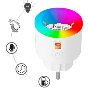 Resim S-link Sl-03 16a Akım Korumalı Akıllı Priz Rgb Işıklı 2,4g Wifi-bt Tuya Destekli - 37622 