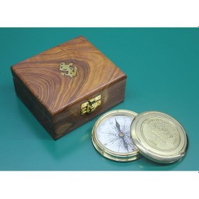 Resim Ahşap Kutulu Pirinç Pusula 16221 