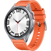 Resim Samsung Gear S3 Frontier R760 - S3 Classic R770 22mm Uyumlu Dikiş Desenli Dokuma Silikon Kordon 