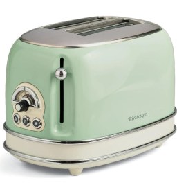 Resim Esmo Home Ariete Vintage Ekmek Kızartma Makinesi 2 Dilim Yeşil 0155/14-810 Watt, Metal Gövde, 2 Dilim Kapasite, Buz Çözme, Isıtma, 6 Kızartma Ayarı, Kolay Temizlik, Çıkarılabilir Kırıntı Tepsisi 