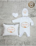 Resim yzc home size dair... Ty K40 Isimli Kız Bebek Yastık Tulum Şapka Eldiven Set 