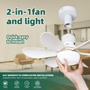 Resim FIBRAVE Akıllı LED Tavan Fanı Işık 52.07/41.91 cm - 3 Ayarlı Mod ve Hız, Uzaktan Kumanda, Uyku Geliştirici Sessiz Çalışma, Vida/E26/E27 Taban, Beyaz Yeşil Işık Göstergesi ile, Banyo, Yatak Odası, Mutfak, Alışveriş Merkezleri ve Ofisler için İdeal, Yatak Odası Tavan Fanı, Modern Tavan Fanı, Uzaktan Kumandalı Fan 