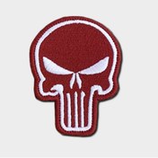 Resim PEÇ Kırmızı - Cezalandırıcı Maske Nakışlı Arma / Patch / Yama / Cırtlı / Airsoft 