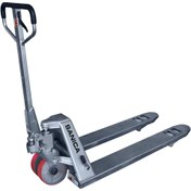 Resim Sanica 2500kg Kapasiteli 1220mm Poliüretan Tekerlekli Manuel Galvaniz Transpalet 