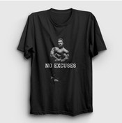 Resim Presmono Unisex Siyah No Excuses Gym Spor Chris Bumstead T-shirt 361723tt 