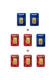 Resim Nadir Gold 24 Ayar 12,5 Gram Külçe Altın 3 Adet 2,5 Gram Külçe Altın + 5 Adet 1 Gram Külçe Altın 