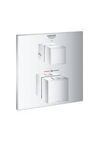Resim Grohe Grohtherm Cube Termostatik Banyo Duş Bataryası 2 Çıkışlı Di Krom 
