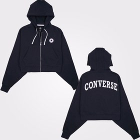 Resim Converse Retro Full-Zip Kadın Siyah Eşofman Üstü 
