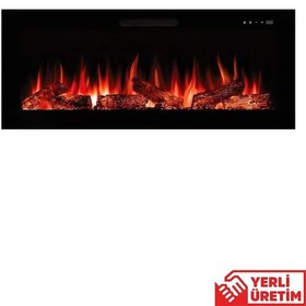 Resim Masta 100 Elektrikli Şömine - Isıtıcısız, Cam Çerçeveli, Sınırsız 