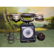 Resim tayfuntufan antika koleksiyon 1940 lar antika v satist marka metal kasalı çevirmeli telefon 
