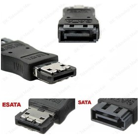 Resim Sata 7 Pin Dişi - Esata Erkek Uzatma Adaptörü 