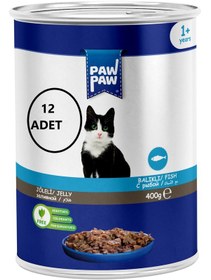 Resim Paw Paw Joleli Balık Etli Yetişkin Kedi Konservesi 12 x 400 G 
