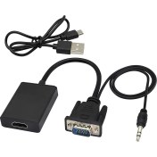 Resim Boblov VGA - HDMI Dönüştürücü Adaptör Çıkış 1080P VGA Erkek - HDMI Dişi Ses Video Kablosu 
