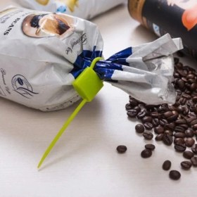 Resim Periboia Kilit Şeklinde Silikon Kablo ve Poşet Bağlama Aparatı (3'lü Set) 