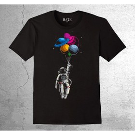 Resim baskwear Astronot Gezegenler Space Balon Cosmos Tişört Çocuk T-shirt 