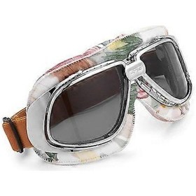 Resim Pu Deri Motosiklet Gözlükleri Güvenlik Gözlüğü Kayak Gözlükleri Retro Kadın Güneş Gözlüğü Pit Bike Motocrosss Atv İçin 