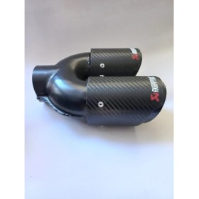 Resim Egzozcum 76 mm Çapında Sağ Çıkış Egzoz Başlığı Karbon Kaplama Içi Siyah Akrapoviç 