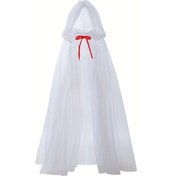 Resim Elmpaly Beyaz Cadı Kostümü - Zarif Ölüm Cübbesi Başlıklı Elbise Parti Ve Rol Yapma Diğer 