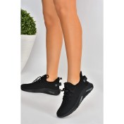 Resim Fox Shoes Siyah Triko Kumaş Kadın Spor Ayakkabı M702006204 
