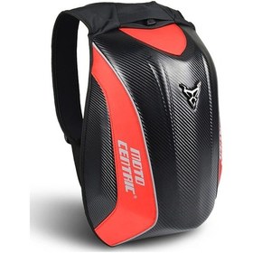 Resim Motocentric Suya Dayanıklı Sert Karbon-fiber Motosiklet Sırt Çantası 11-mc-0077 Kırmızı 