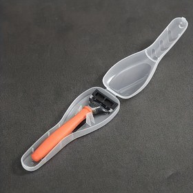 Resim Hipoalerjenik Plastik Jilet Seyahat Kutusu, 1 Adet Su Geçirmez Tıraş Makinesi Saklama Kutusu, Seyahat Kolaylığı İçin Taşınabilir Güvenlik Jilet Tutucu 