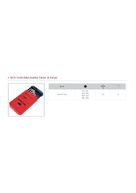 Resim İzeltaş 8 Parça Torx Allen Takımı 4910 00 7108 