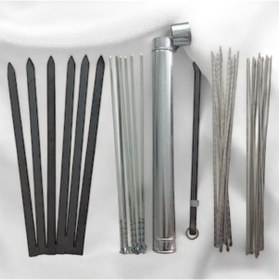 Resim Adana Kebap Şişi 55 Cm Silme Sac 6,.ciğer Şişi 10,kuşbaşı Şişi 10,patlıcan Şişi 6.şiş Kabı,maşa 