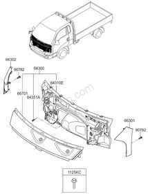 Resim Kia Bongo Ön Panel İç Sacı Orjinal | 643004E350 