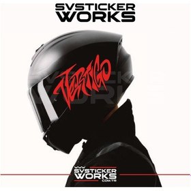Resim Vertigo Yazılı Kask Sticker Tüm Kasklar Uyumlu Tek Yön 1 Adet Kırmızı 