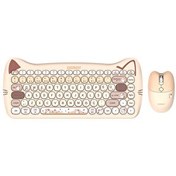 Resim Everest KM-6285 CATTY MINI Renkli Tuşlu Bej 2.4 GHz BT Kablosuz Q Multimedia Klavye ve Mouse Seti 