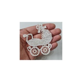 Resim Bebek Arabası Gipür Motif (6013) (4, 8 veya 12 adet) - 12 Adet 