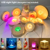 Resim 2 adet USB Veri Kablosu Güçlü Ahşap Işık Tabanı, Ahşap Gece Lambası, LED Gece Işığı, USB Lamba, Yatak Yanı Atmosfer Işığı, Süs Dekoratif Işık, Kendin Yap El Yapımı Dekoratif Işık, Kristal/Cam Ürün Dekoratif Işık (Sadece Parlayan Taban Satılır). Cam sanatı ve reçine için uygun, modern tarz aydınlatma tabanı, 5V/1A 