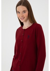 Resim U.s. Polo Assn. Kadın Bordo Hırka Triko 50313624-vr014 Bordo 