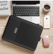 Resim Yunboo Su İnce Ultra İnce Su Geçirmez 13-14 İnç Evrensel Dizüstü Bilgisayar Çantası - Hafif Ve Dayanıklı Siyah 