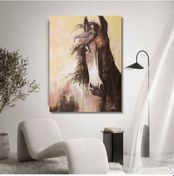 Resim Yağlı Boya Tablo %100 El Yapımı 74cmx94cm At Soyut 