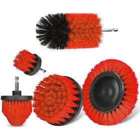 Resim 3 Adet-11 Adet Elektrikli Scrubber Fırça Matkap Fırça Seti Güç Matkaplar 5pcs Red 