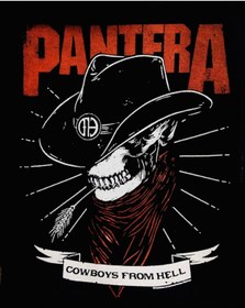 Resim StüdyoÜmitTişört Pantera Cowboys From Hell Back Patch Sırt Patch Peç Arma Ve Kot Yamaları 