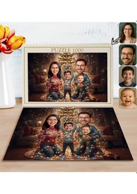 Resim Bk Gift Kişiye Özel Aile Yılbaşı Karikatür Tasarımlı 1000 Parça Profesyonel Puzzle-7, 1000 Puzzle, Yeni Yıl Hediyesi, Yılbaşı Hediyesi Kobitmeyencom35 