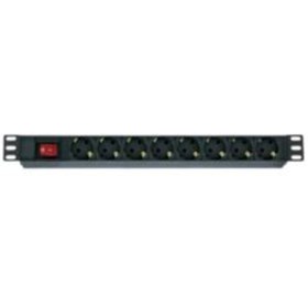 Resim Lande 8Xdın49440 Soketli Schuko Grup Priz. 19? 1U. Aluminyum Prof 